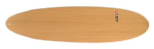 Modelo em madeira da prancha Minilong da Powerlight